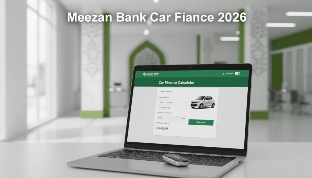 Apply for a Meezan Bank car loan without interest in 2026. Get full details on eligibility, required documents, and monthly installments for new and used cars.